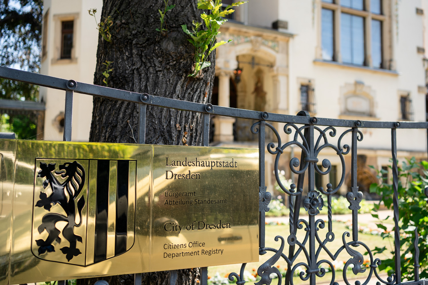 Standesämter in Dresden und Umgebung Goethealle Eingang